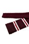 Claret Red - Red Striped Knitted Tie Knitted 8371 - 3