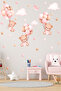 Cute Cloud Star and Bird Themed Children's Room Wall Sticker Set