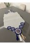 Hand-Knitted Madala Patterned Linen Fabric Table Runner (Custom Sizes Available) - 3