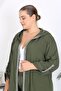 WOMEN'S PLUS SIZE Woven Viscose PANTS AND CARDIGAN TOP AND BOTTOM SET - 7