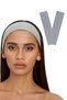 2-Piece Sports Headbands for Women & Men Thin Flexible Yoga Makeup Face Washing Hair Band Set Gray Melange