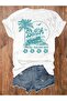 Unisex Life's A Beach Printed Short Sleeve 100% Cotton t-shirt