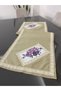 Cross Stitch Embroidered Beige Color Runner 40x120 cm (Special Size Made) - 3
