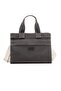 Waxed Canvas Shoulder Bag with Strap - Washing Effect