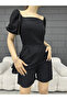 Watermelon Sleeve and Square Collar Aerobin Mini Jumpsuit - 4
