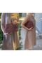 Women's Handmade Copper Color Silvery Thread Knitted Scholarship Bag - 6