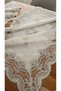 Linen Gardenia Wearing Laced Luxury Living Room Set 5 Pieces Cream - 7