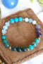 Pisces bracelet (moonstone, amethyst, green agate, jade, aquamarine, blue varasite, green varasite) - 3