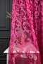 Classic Shawl Pattern Fuchsia Pink Color Pattern Design 1e3 Layer Pleated Tulle Curtain - 2