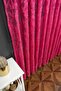 Classic Shawl Pattern Fuchsia Pink Color Pattern Design 1e3 Layer Pleated Tulle Curtain - 5