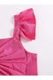 Girl's Ruffled Shoulder Bow Top and Gathered Skirt - 3