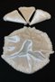 White Bridal Handkerchief, Halay Handkerchief, Sequined Beaded Pearled and Rhinestone Leaf Detail - 3