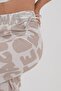 Beige Patterned Cropped top and pants set for summer. - 5