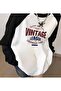 Vintage Raglan Long Sleeve White T-Shirt