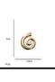 Steel Plate Gold Spiral Earrings - 4