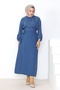 Indigo Linen Shirt and Skirt Set - 1036 - 4