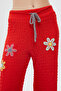 Çiçek Örgülü Plaj Pantolonu - 4