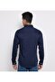 Men's Blue Collared Long Sleeve Shirt - 2