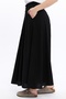 24073 Women's Black Comfortable Skirt with Hidden Pockets - 5