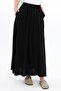 24073 Women's Black Comfortable Skirt with Hidden Pockets - 2