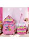 Waterproof 3-Compartment Primary School Girl Backpack with Water Bottle Holder