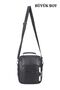 Large Size Men's Hand and Shoulder Bag Metal Body with Shoulder Strap - 5