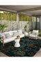 Green Blue Themed Forest Flowers Patterned Creative Modern Decorative Carpet 5172 - 2