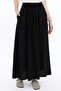 24073 Women's Black Comfortable Skirt with Hidden Pockets - 8