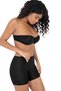 High-Waist Slimming Effect Laser Cut Non-Slip Band Shaping / Sculpting Black Boxer Corset