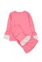 Pink Girl Printed Lace Detailed Long Sleeve T-Shirt Leggings Set Top and Bottom Set Tkdaw25Au00002 - 2