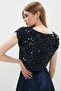 All over Sequin Cap Sleeve t Shirt Bcc02769 - 3