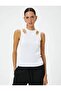 4SAK10098EK Koton Women's Tank Top WHITE - 3