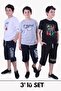 PANİOS KİDS 3-PACK BOY T-SHIRT-CAPRY PRINTED BOTTOM-TOP SET