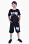 Hıcetnunk Text Printed Boy's Black Summer Bottom-Top Set - 3