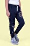 Basketball Printed Boy's Double Pocket Navy Blue Sweatpants - 3