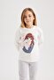 Girls Printed Long Sleeve Pajamas Set C2586A823Wn - 3