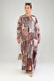 Large Size Dress Hijab Longitudinal Viscose Plus Size Dress Mink