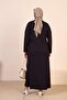 Women's Hijab Large Size Long Daily Dress Plum - 7