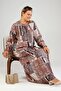 Large Size Dress Hijab Longitudinal Viscose Plus Size Dress Mink - 8