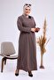 Women's Hijab Large Size Long Daily Dress Mink - 4