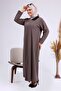 Women's Hijab Large Size Long Daily Dress Mink - 6
