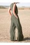 Motherhood Linen Set - Comfortable and Sleeveless Casual Women's Top and Bottom Set - 2