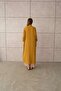 Mustard Yellow Striped Large Size Kimono - 5