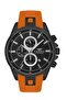 45 mm Quartz Silicone Orange Men's Wristwatch - Active Functions