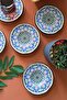 Roys Fulya Porcelain Tea Plate Set 12 cm 6 Pieces - 8