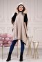 Women's Stone Side Laced Hooded Thin Knitwear Poncho