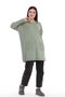 Women's Green Double Pocket Hijab Long Hijab Knitwear Tunik - 6