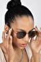 Petra Hexagon Pentagonal Brown Women's Sunglasses - 2