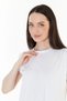 24058 Women's White Skirt Pleated Cotton Combed Cotton Fabric Zero Sleeve Undershirt Blouse - 2
