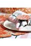 12 Piece Patterned Serving Set - 4 Plates, 4 Napkin Rings, 4 Serving Napkins, American Serving, Runner - 4